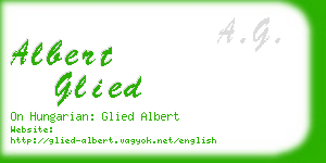 albert glied business card